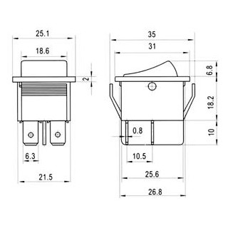 Διακόπτης μεγάλος 4 επαφών ON-OFF με λυχνία κόκκινη για συσκεύες ΓΕΝΙΚΗΣ ΧΡΗΣΗΣ ΓΕΝΙΚΗΣ ΧΡΗΣΗΣ DIMG0002R