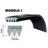 Ιμάντας ραβδωτός πλυντηρίου ρούχων 1253 J5 ARISTON PRIMJ0109