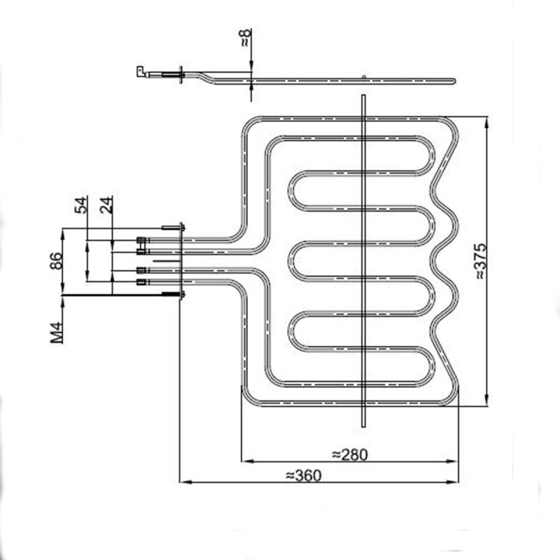 Αντίσταση με γκριλ άνω φούρνου κουζίνας AEG/ELECTROLUX AEG APM0002