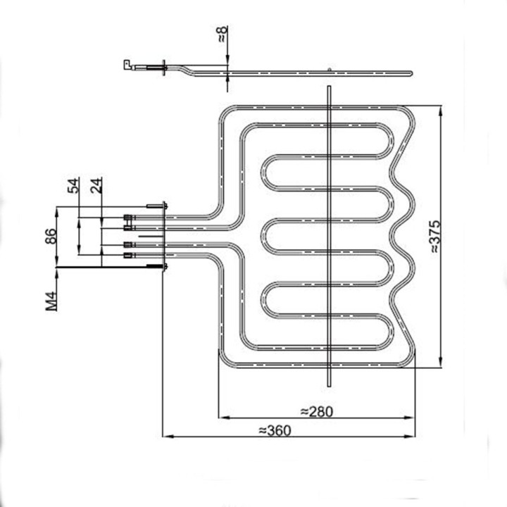 Αντίσταση με γκριλ άνω φούρνου κουζίνας AEG/ELECTROLUX AEG APM0002