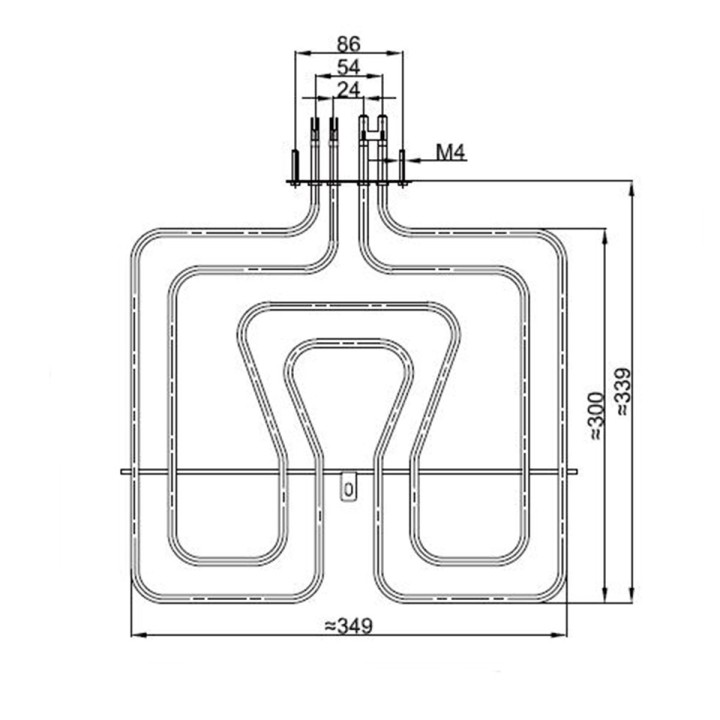Αντίσταση με γκριλ άνω φούρνου κουζίνας ZANUSSI/ELECTROLUX ZANUSSI APM0041