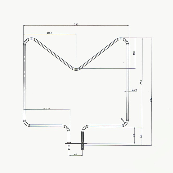 Αντίσταση κάτω για φούρνο WHIRLPOOL/BAUKNECHT WHIRLPOOL AKM0039