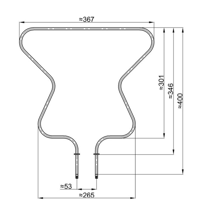 Αντίσταση κάτω φούρνου κουζίνας AEG/WHIRLPOOL AEG AKM0037