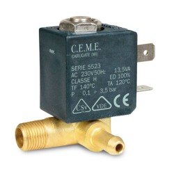 Βαλβίδα κομπλέ (πηνίο+σώμα) ατμοσυστήματος CEME/ΓΕΝΙΚΗΣ ΧΡΗΣΗΣ/STIRELLA/PHILIPS ΓΕΝΙΚΗΣ ΧΡΗΣΗΣ SIBAL0007