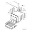 Cover (back) for ZANUSSI air-heated stove fan, original