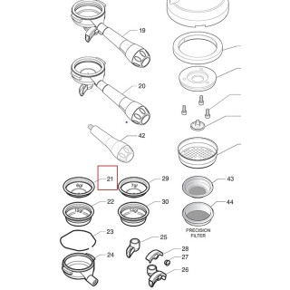 Φίλτρο μονής δόσης επαγγελματικης καφετιέρας espresso ΓΕΝΙΚΗΣ ΧΡΗΣΗΣ