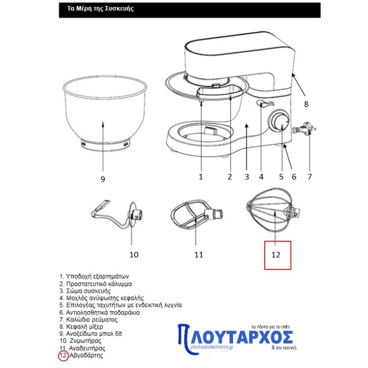 Ανοξείδωτος αβγοδάρτης κουζινομηχανής IZZY original IZZY KAYG0002