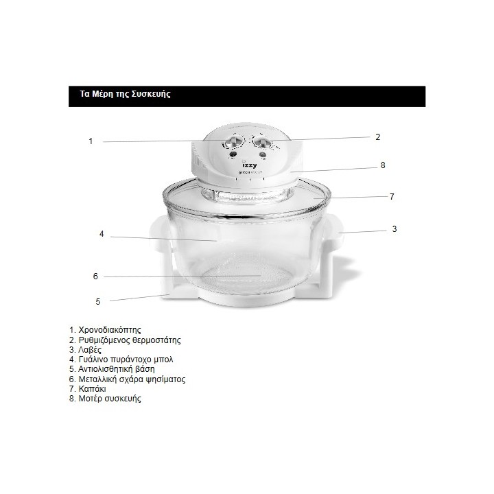 Γυάλινο πυράντοχο μπολ από φουρνάκι IZZY original IZZY ROBBOL0001
