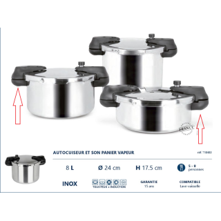Χειρολαβή πλαϊνή χύτρας ταχύτητας  SITRAM FORZA original