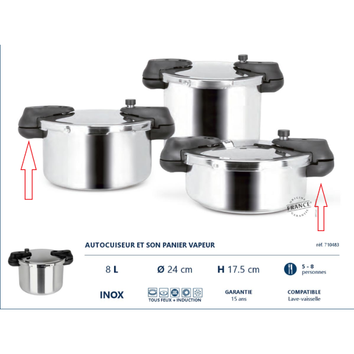 Χειρολαβή πλαϊνή χύτρας ταχύτητας SITRAM FORZA original SITRAM XITR0179