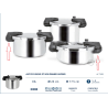 Side handle for SITRAM FORZA original pressure cooker