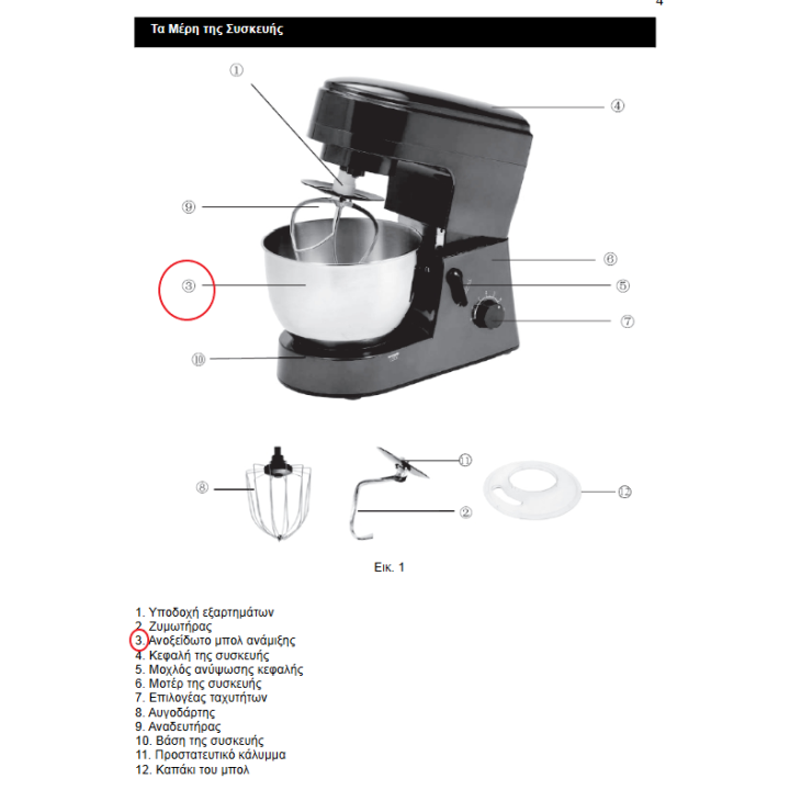 Ανοξείδωτο μπώλ κουζινομηχανής IZZY SPICY RED original