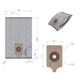 Σακούλα ηλεκτρικής σκούπας NUMATIC