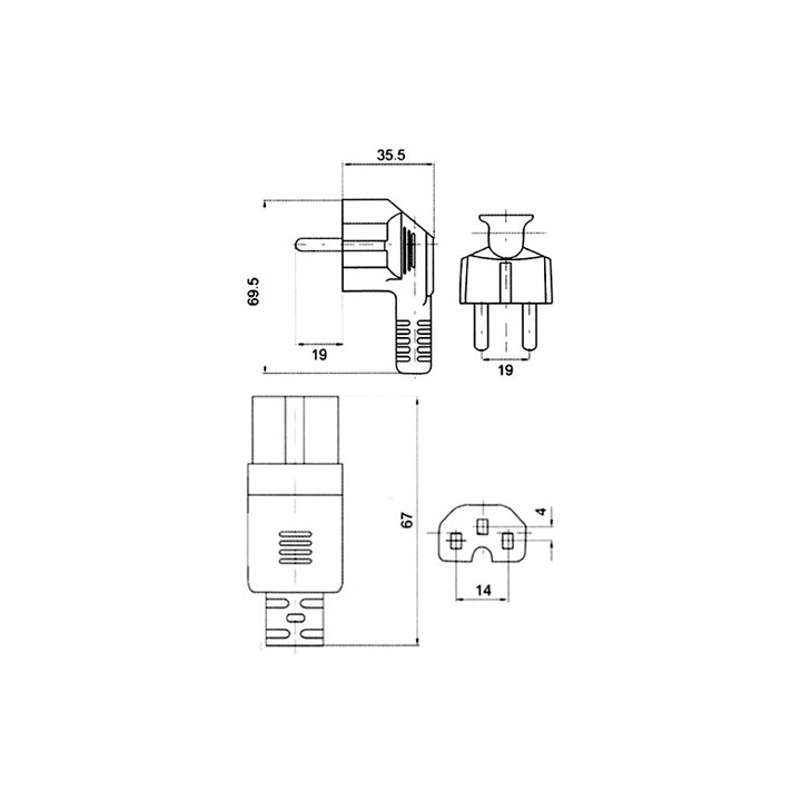 Καλώδιο τροφοδοσίας με αυλάκι ΓΕΝΙΚΗΣ ΧΡΗΣΗΣ