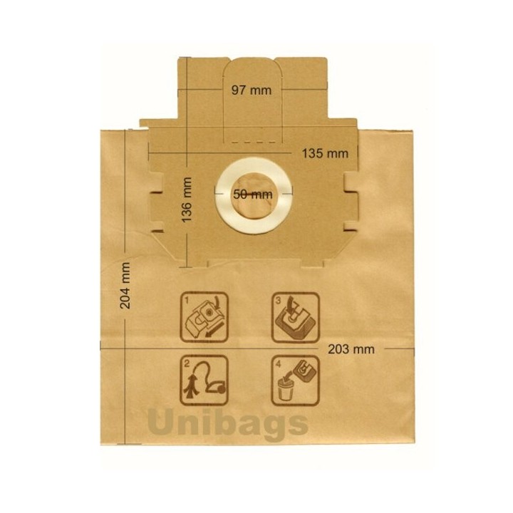 Σακούλα ηλεκτρικής σκούπας ELECTROLUX/PROGRESS/TORNADO ELECTROLUX SAK1480