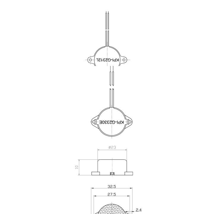 Buzzer με καλώδιο 12VDC 82dB  ΓΕΝΙΚΗΣ ΧΡΗΣΗΣ