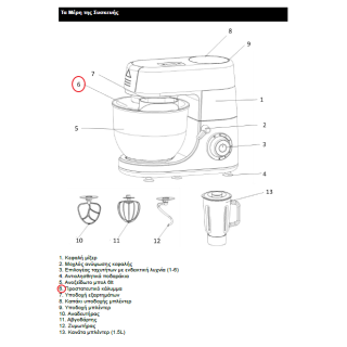 Καπάκι για μπόλ κουζινομηζανής IZZY original IZZY KKBL0004