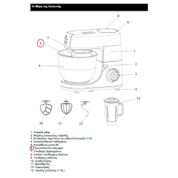 Καπάκι για μπόλ κουζινομηζανής IZZY original IZZY KKBL0004
